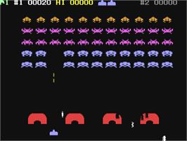 In game image of Avenger (Commodore) on the Commodore 64.