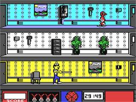 In game image of Avoid the Noid on the Commodore 64.