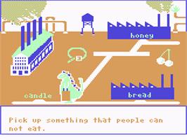 In game image of Bagasaurus on the Commodore 64.