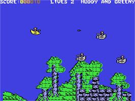 In game image of Barmy Bill's Flight Of Fun on the Commodore 64.