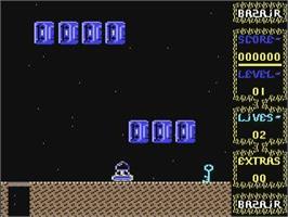 In game image of Bazair on the Commodore 64.
