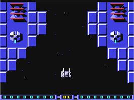 In game image of Bedlam on the Commodore 64.