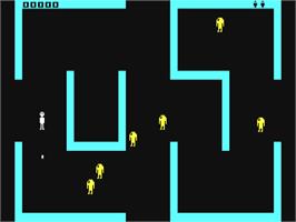 In game image of Berzerk (Arlasoft - 2022) on the Commodore 64.