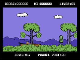 In game image of Billy The Postman on the Commodore 64.