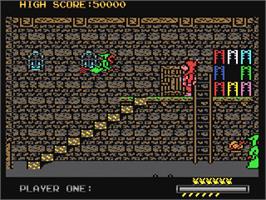 In game image of Black Lamp on the Commodore 64.