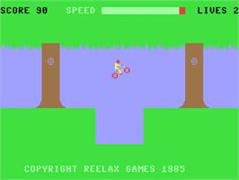 In game image of Bmx Jungle Bike on the Commodore 64.