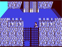 In game image of Bob Nixie and the Castle of the Illusion on the Commodore 64.