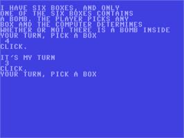 In game image of Bomb In A Box on the Commodore 64.