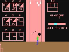 In game image of Bowling / Bowling Game (Heitronic / Robtek) on the Commodore 64.