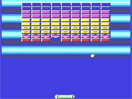 In game image of Breaker (Binary Zone/CA-Verlag) on the Commodore 64.