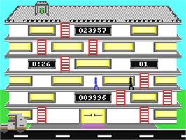 In game image of Brinx Jinx on the Commodore 64.
