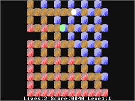 In game image of Bubble Bobble on the Commodore 64.