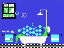 In game image of Bubble Burst / Bubble Busters on the Commodore 64.