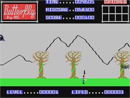 In game image of Butterfly (Commodore Horizons Magazine) on the Commodore 64.