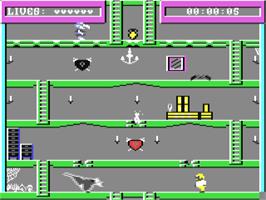 In game image of Castle of Terror (CP Verlag) on the Commodore 64.