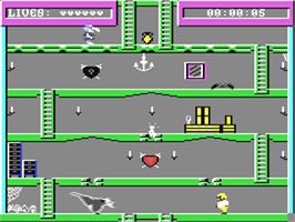 In game image of Castle of Terror on the Commodore 64.