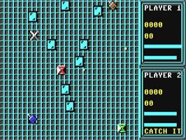 In game image of Catch It on the Commodore 64.