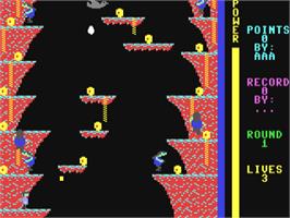 In game image of Cave Climber / Rock'n Rope on the Commodore 64.