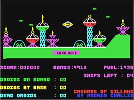 In game image of Caverns Of Sillahc on the Commodore 64.