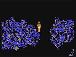 In game image of Caverns of Khafka on the Commodore 64.