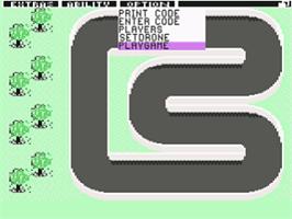 In game image of Championship Sprint on the Commodore 64.