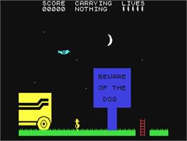 In game image of Chuckie Egg on the Commodore 64.