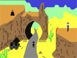 In game image of Cliff Hanger on the Commodore 64.