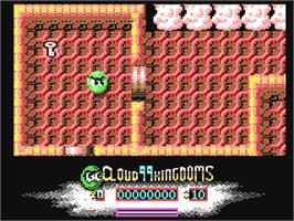 In game image of Cloud Kingdoms on the Commodore 64.