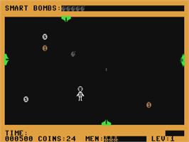 In game image of Coins! (Mark D. Rejhon) on the Commodore 64.