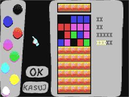 In game image of Color Mania on the Commodore 64.