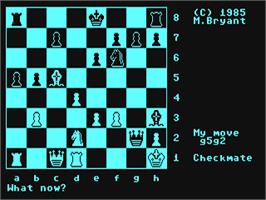 In game image of Colossus Chess 4 on the Commodore 64.