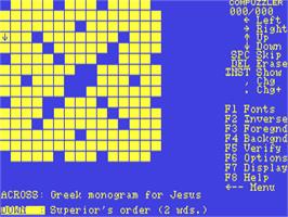 In game image of Compuzzler on the Commodore 64.