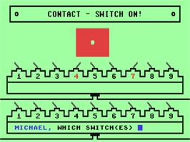 In game image of Contact - Switch On! on the Commodore 64.