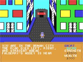 In game image of Corom on the Commodore 64.