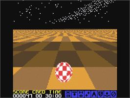 In game image of Cosmic Causeway: Trailblazer II on the Commodore 64.