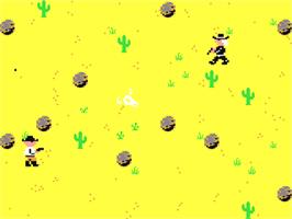In game image of Cowboy Duel Junior - Live Your Dream ...again! on the Commodore 64.