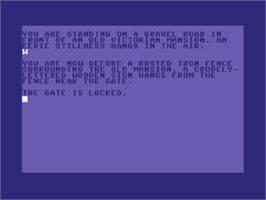 In game image of Crystal Caverns (Elijah Gardner) on the Commodore 64.