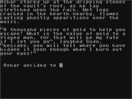 In game image of Cursed Be The City on the Commodore 64.