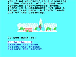 In game image of Danger Mouse in the Black Forest Chateau on the Commodore 64.