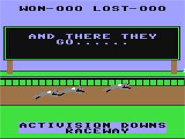 In game image of Day At The Races, A (Activision) on the Commodore 64.