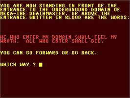 In game image of Deathmaster - The Dungeons Of Death on the Commodore 64.