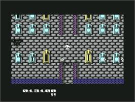 In game image of Devil's Revenge on the Commodore 64.