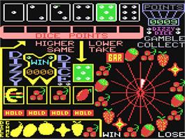 In game image of Dizzy Dice on the Commodore 64.