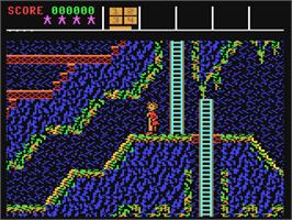In game image of Doctor Who And The Mines Of Terror on the Commodore 64.