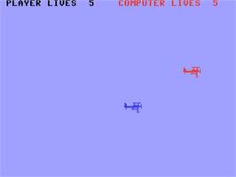 In game image of Dog Fight on the Commodore 64.