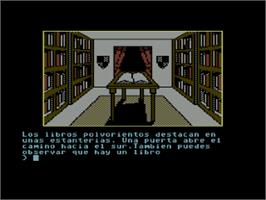 In game image of Don Quijote on the Commodore 64.