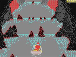 In game image of Dragon's Lair Part II - Escape from Singe's Castle on the Commodore 64.