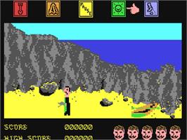 In game image of Dragon Skulle on the Commodore 64.