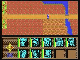 In game image of Dragons of Flame on the Commodore 64.