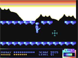 In game image of Droid (Super Game 2000) on the Commodore 64.